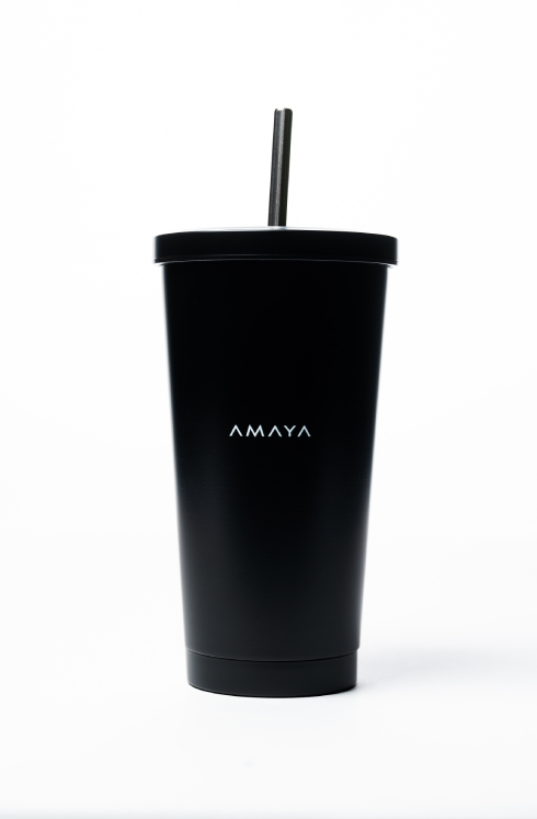 Tumbler with lid straw