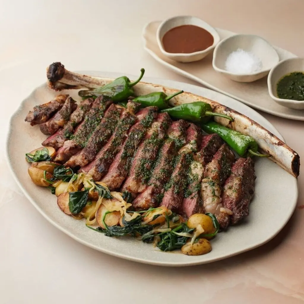 steak in a dish